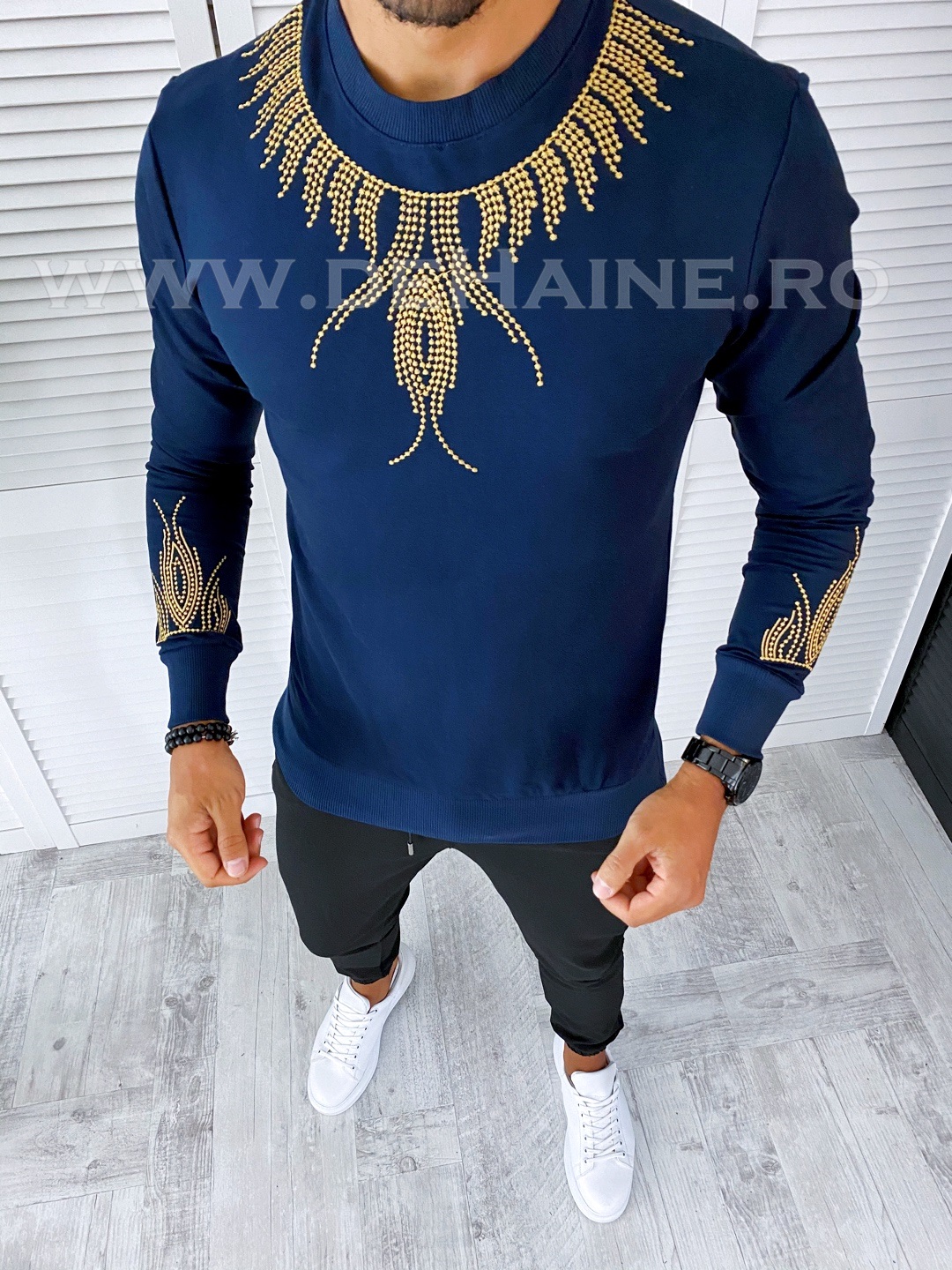 Bluza barbati bleumarin slim fit 2558 n5-4
